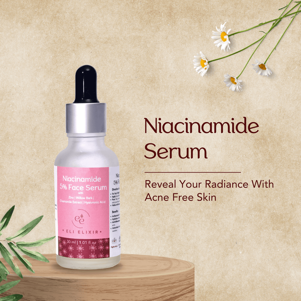 Eli Elixir Niacinamide - 5% Face Serum For Glowing and Clear Skin | Fights Acne and Fades Acne Marks ELI ELIXIR