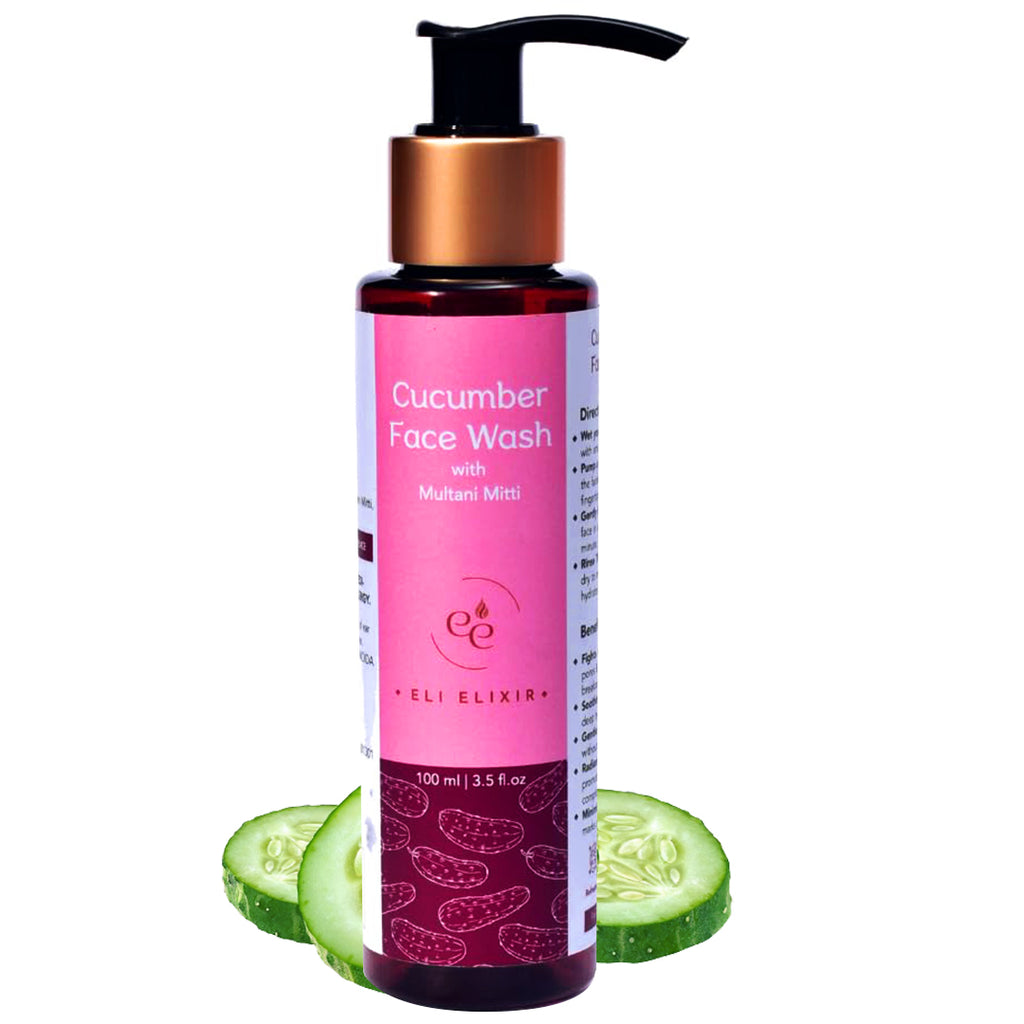 Cucumber Facewash with Multani Mitti for Oily and Acne Prone Skin - ELI ELIXIR