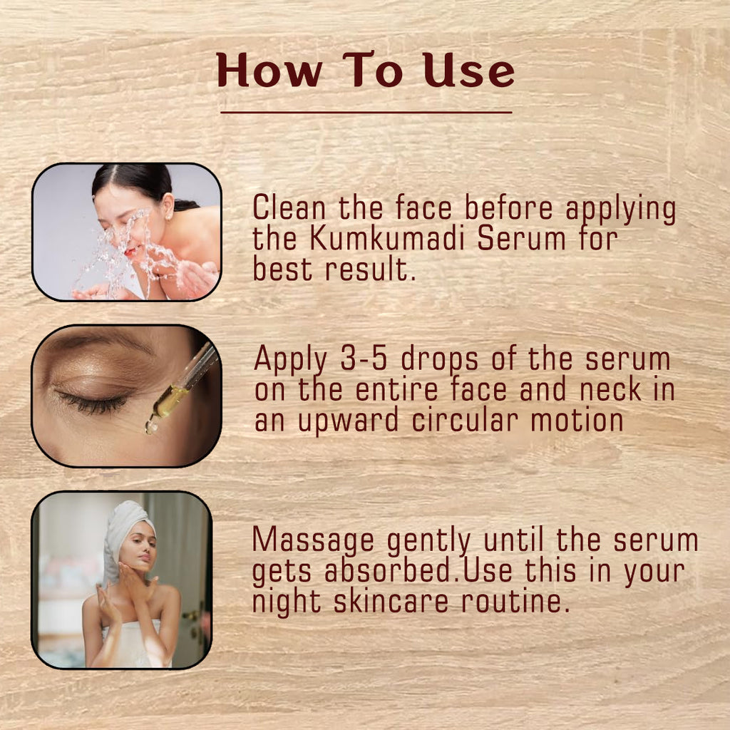 Kumkumadi Face Glow Serum for Blemish free Skin | Diminishes DarkSpots, Pigmentation,Fine Lines - ELI ELIXIR